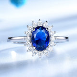 Oval Sapphire Gemstone Ring