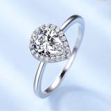 Water Drop Zircon Gemstone Ring