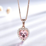 Hearth Morganite Gemstone Necklace