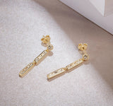 Zircon Gemstone Drop Earrings