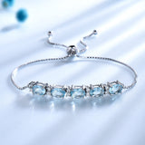 Sky Blue Silver Bracelet