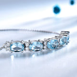 Sky Blue Silver Bracelet
