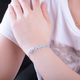 Sky Blue Silver Bracelet