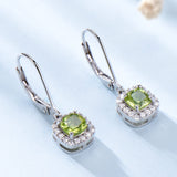 Peridot Square Gemstone Earrings