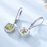 Peridot Square Gemstone Earrings