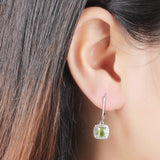 Peridot Square Gemstone Earrings