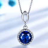 Round Sapphire Gemstone Necklace