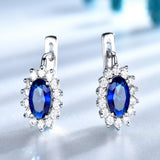 Sapphire Gemstone Clip Earrings