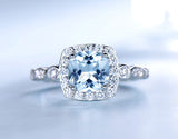 Sky Blue Gemstone Nano Ring