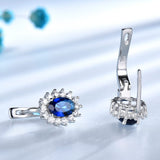 Sapphire Gemstone Clip Earrings