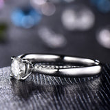 18k White Gold Natural Diamond Moissanite Ring