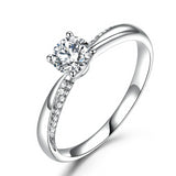 18k White Gold Natural Diamond Moissanite Ring