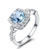 Sky Blue Gemstone Silver Ring
