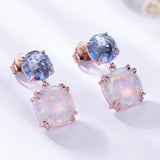 Opal Topaz Gemstone Earrings