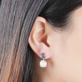 Opal Topaz Gemstone Earrings