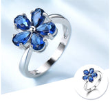 Flower Sapphire Gemstone Ring