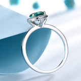 Water Drop Emerald Gemstone Ring